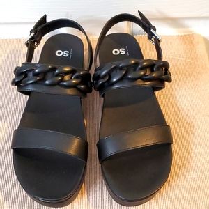 SO Goods for life (Kohls) woman's black sandals size 9.5 New